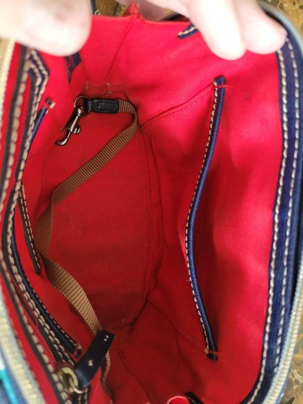 Dooney & Bourke Blue Floral Dome Satchel - Picture 8 of 11